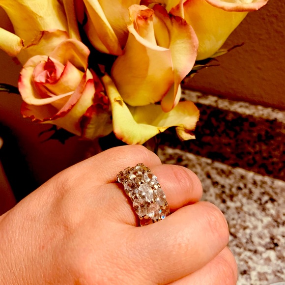 11 cttw White Sapphire eternity band.  GORGEOUS!! - Picture 2 of 5